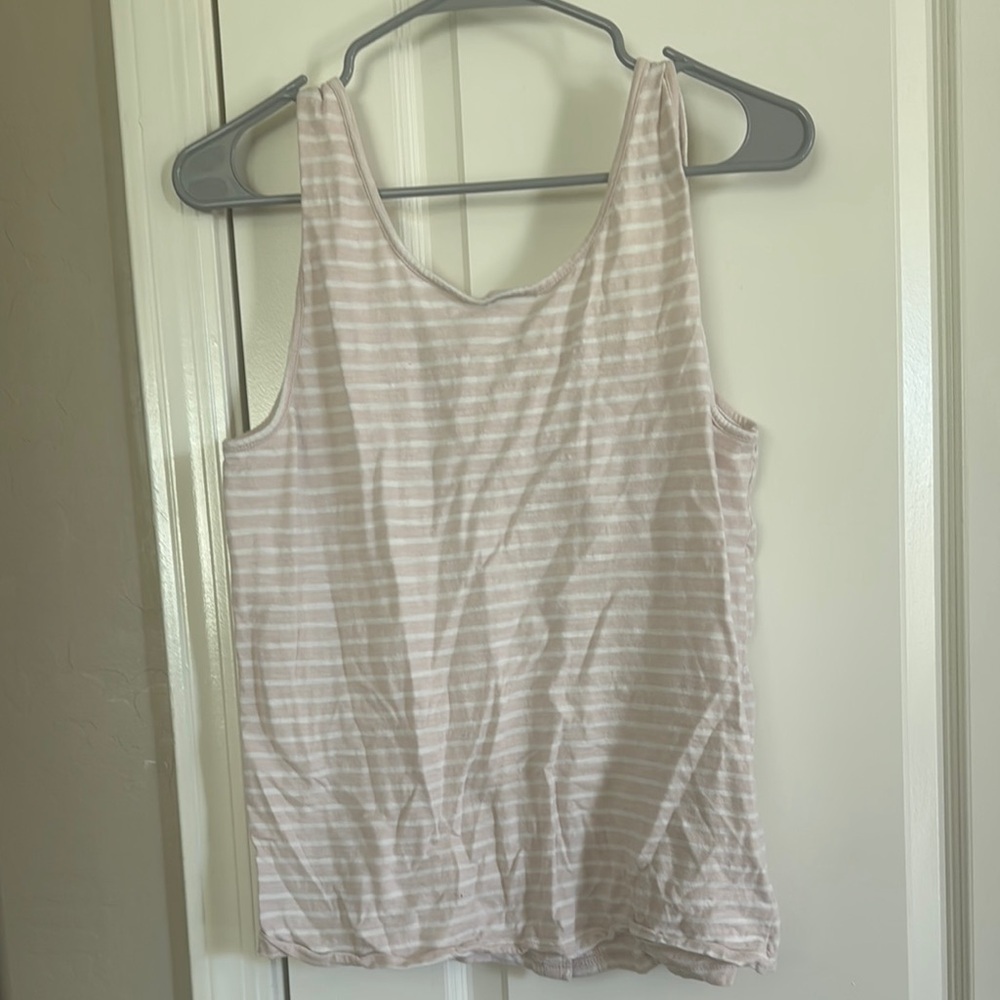 Old Navy Striped Button-Front Tank Top - Soft Pink / C1 - Picture 4 of 4
